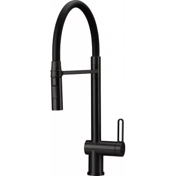 DEANTE torneira de cozinha com bica flexível preto mate