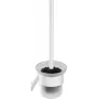 Conjunto de escova WC de parede DEANTE Leman com suporte de aço inoxidável, prateado mate