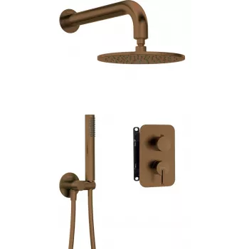 Conjunto de duche encastrado DEANTE Neo com caixa misturadora e cabeça - cromado, chuveiro de teto 250x250mm, chuveiro de mão, misturadora monocomando