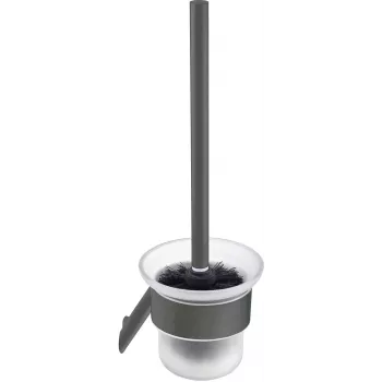 DEANTE escova de sanita de parede Orea com suporte, aço inoxidável mate, prateado