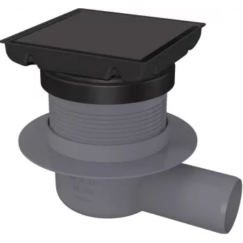 DEANTE Point Drain - Ralo de chão reversível em aço inoxidável com sifão seco, 150x150 mm
