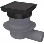 DEANTE Point Drain - Ralo de chão reversível em aço inoxidável com sifão seco, 150x150 mm