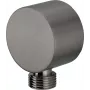 Conector angular DEANTE 90° para tubo redondo de 25 mm, cromado prateado