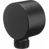 Ligação angular redonda Deante Cascada NAC_N54K para mangueira de chuveiro, 1/2 polegadas, Nero preto