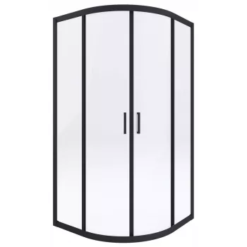 Cabina de duche semicircular DEANTE 90x90 cm cromada vidro transparente