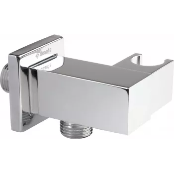 Conector de canto quadrado DEANTE com suporte de chuveiro de mão, cromado