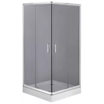 Cabina de duche DEANTE quadrada 80x80 cm cromada vidro de segurança
