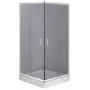 Cabina de duche DEANTE quadrada 80x80 cm cromada vidro de segurança