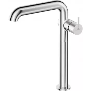 DEANTE Torneira de lavatório alta com bica retangular, Cromado, Latão, instalação de 1 furo em bancada, cartucho cerâmico 35 mm, altura 301 mm, alcance 160 mm, classe de caudal Z, grupo acústico I