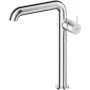 DEANTE Torneira de lavatório alta com bica retangular, Cromado, Latão, instalação de 1 furo em bancada, cartucho cerâmico 35 mm, altura 301 mm, alcance 160 mm, classe de caudal Z, grupo acústico I