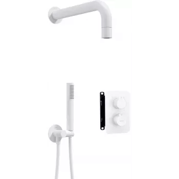 Conjunto de duche termostático DEANTE com caixa encastrada - preto mate