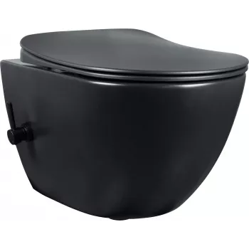 Sanita DEANTE com função bidé - com misturadora, sanita de chão, sem rebordo, Dual Flush 3/5L, branco, cerâmica, assento com fecho suave