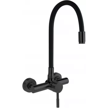 DEANTE misturadora de cozinha de parede com bica curva, cromada