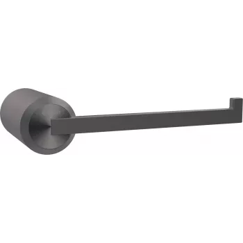 DEANTE Porta-rolos de papel higiénico de parede em aço inoxidável preto mate com adesivo