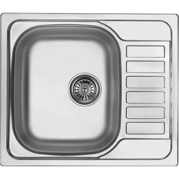 DEANTE ZEO 311A Lava-louças 1 cuba com escorredor, aço inoxidável AISI 304, escovado, encastrar, 780x435 mm