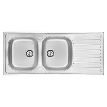 DEANTE ZEU 3210 Lava-loiça de aço inoxidável 2 cubas com escorredor