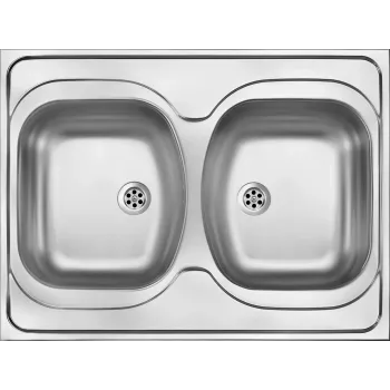 DEANTE ZM6 Lava-Loiça em Aço Inoxidável, 2 Cubas, para Encastrar
