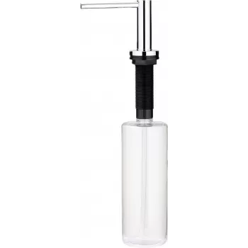 DEANTE ZZZ 00DD doseador de detergente com suporte para esponja, 350 ml, preto
