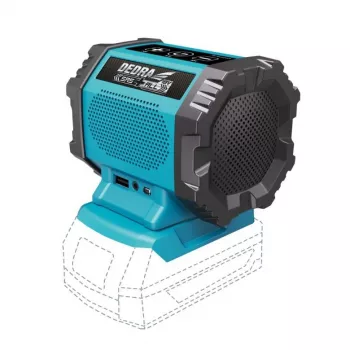 Coluna Bluetooth portátil DEDRA DED7004 20W azul IPX5 TWS FM USB-C