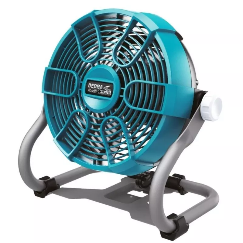 DEDRA DED7074 ventoinha a bateria 18V 230mm 3 velocidades com gancho de suspensão e suporte para tripé