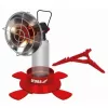 DEDRA Radiador para cartucho 7/16'' – acessório cromado de aço para aquecedor a gás, calor radiante, rosca EN417, prateado
