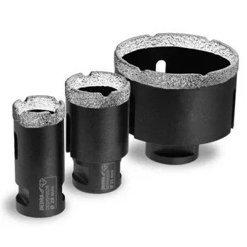 DEDRA Conjunto de brocas de diamante soldadas a vácuo 28, 35, 68 mm 3 peças