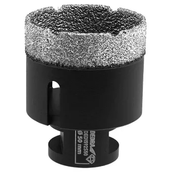 DEDRA BROCA DE DIAMANTE SOLDADA A VÁCUO M14 50MM PARA CORTE A SECO DE AZULEJOS, PORCELANA, GRANITO