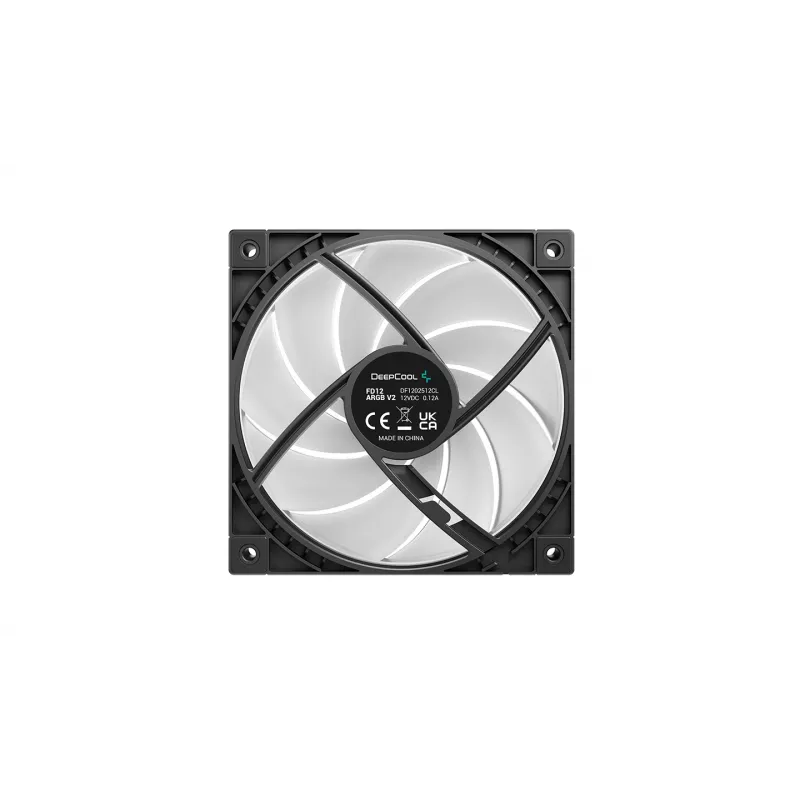 Deepcool Ventoinha de caixa FD12 ARGB V2 120mm PWM - preta