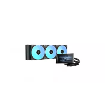 Deepcool LT360 VISION ARGB refrigerador líquido 360mm, preto, ARGB, Intel & AMD, 3 ventoinhas PWM de 120mm