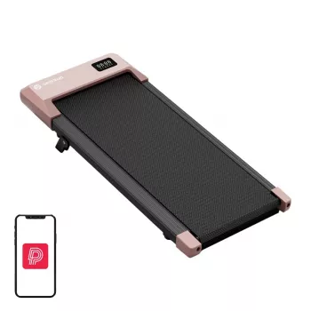 DeerRun Q2 Urban Passadeira elétrica (rosa) - Passadeira dobrável 12 km/h com ecrã LED e Bluetooth