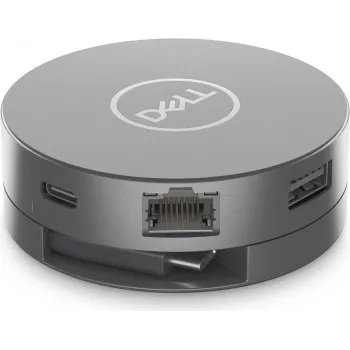 Dell adaptador multiporta USB-C 6-em-1 DA305Z - HDMI, DisplayPort, VGA, USB-A, USB-C PD, Gigabit Ethernet