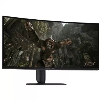 Monitor gaming curvo Dell Alienware AW3426DWM 34 polegadas WQHD - 3440x1440, 240Hz, 1ms, VA, HDR, hub USB, ajustável em altura/pivot
