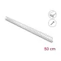 Canaleta flexível para cabos Delock 22072, autoadesiva e aparafusável, 25 x 26 mm, 50 cm, cinzento