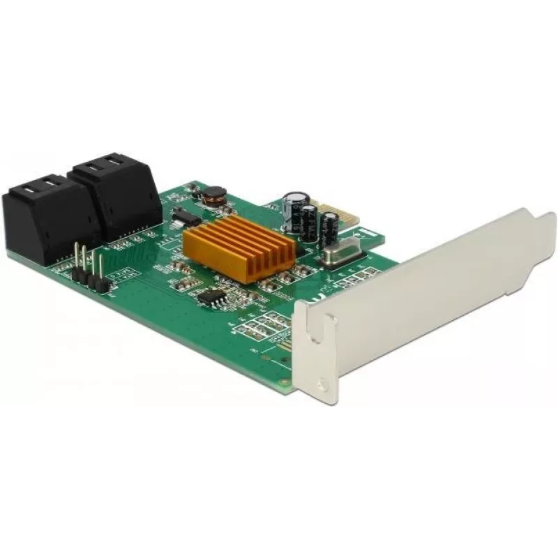 DeLOCK Placa controladora SATA 6Gb/s PCIe 2.0 x1 de 4 portas com Marvell 88SE9215