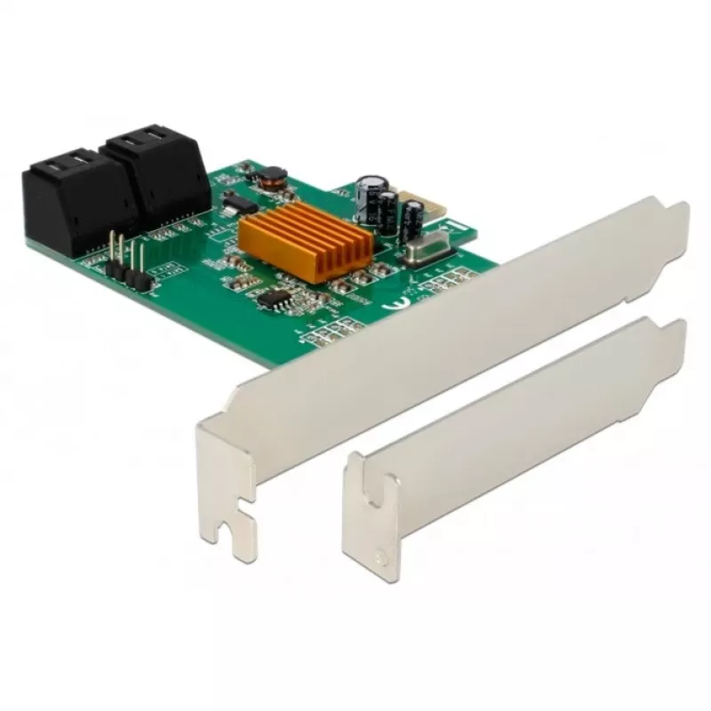 DeLOCK Placa controladora SATA 6Gb/s PCIe 2.0 x1 de 4 portas com Marvell 88SE9215