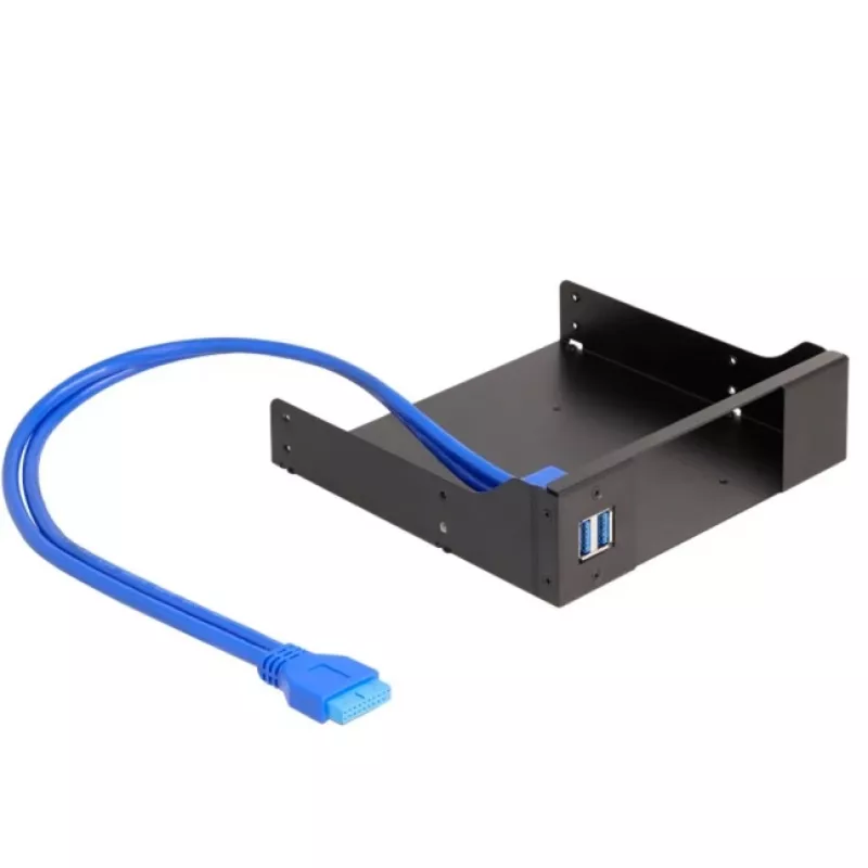 Delock moldura metálica de encaixe de 5,25 polegadas para gavetas slim-bay com USB 5 Gbps (18006)
