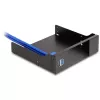 Delock moldura metálica de encaixe de 5,25 polegadas para gavetas slim-bay com USB 5 Gbps (18006)