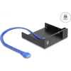 Delock moldura metálica de encaixe de 5,25 polegadas para gavetas slim-bay com USB 5 Gbps (18006)