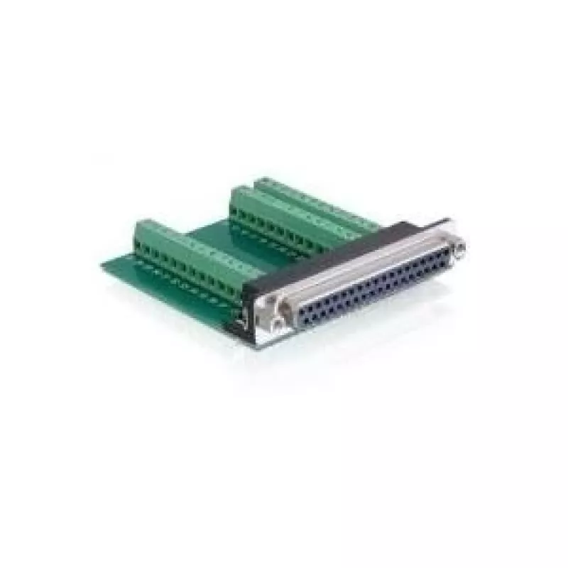 Delock adaptador D-Sub 37 pinos conector fêmea para bloco de terminais 65319