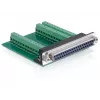 Delock adaptador D-Sub 37 pinos conector fêmea para bloco de terminais 65319