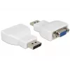 DELOCK adaptador DisplayPort 1.1 macho para VGA fêmea branco