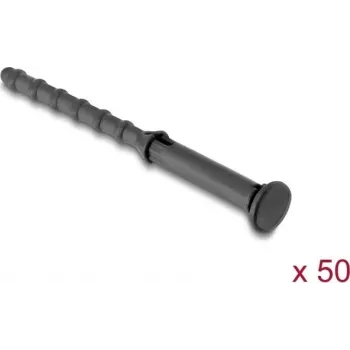 Delock Suportes de ventoinha em silicone antivibração, 50 unidades, preto 60984