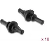 Delock suportes antivibração de silicone para ventoinhas, curtos, 10 unid., preto (62199)