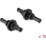 Delock suportes antivibração de silicone para ventoinhas, curtos, 10 unid., preto (62199)