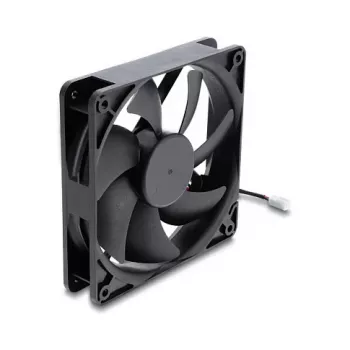 Ventoinha axial Delock 48 V DC 120 x 120 x 25 mm ficha de 2 pinos preta
