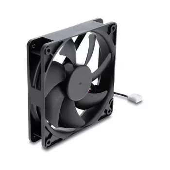 Delock Ventoinha axial 48 V DC, 120 x 120 x 25 mm, PWM de 4 pinos, preto