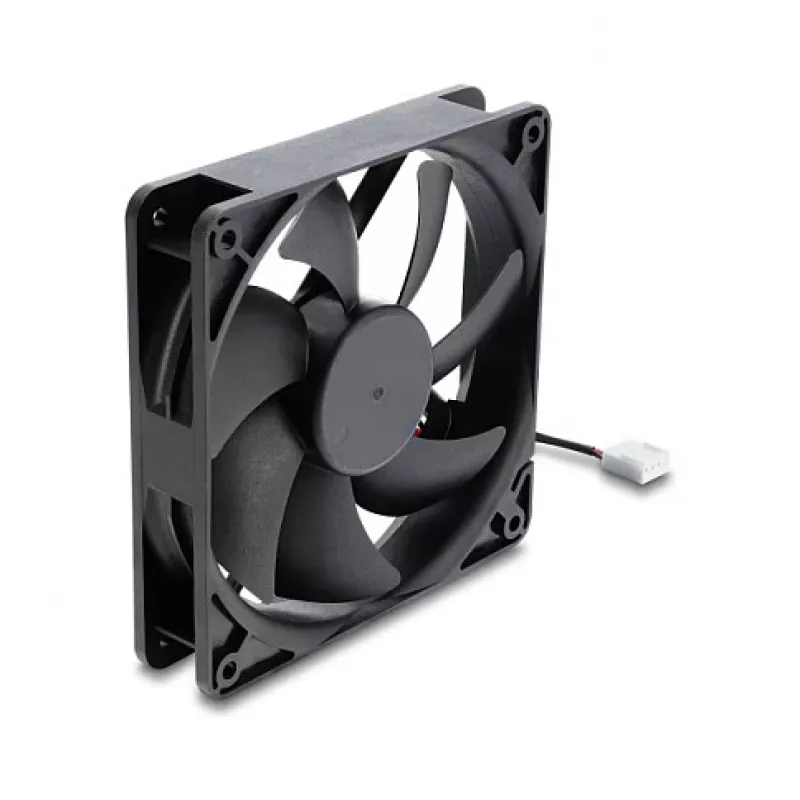 Delock Ventoinha axial 48 V DC, 120 x 120 x 25 mm, PWM de 4 pinos, preto