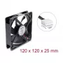 Delock Ventoinha axial 48 V DC, 120 x 120 x 25 mm, PWM de 4 pinos, preto
