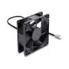 Ventoinha axial Delock 48 V DC, 80 x 80 x 25 mm, ficha de 2 pinos, preto