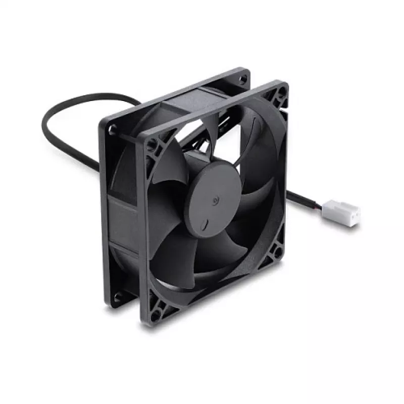 Ventoinha axial Delock 48 V DC, 80 x 80 x 25 mm, ficha de 2 pinos, preto